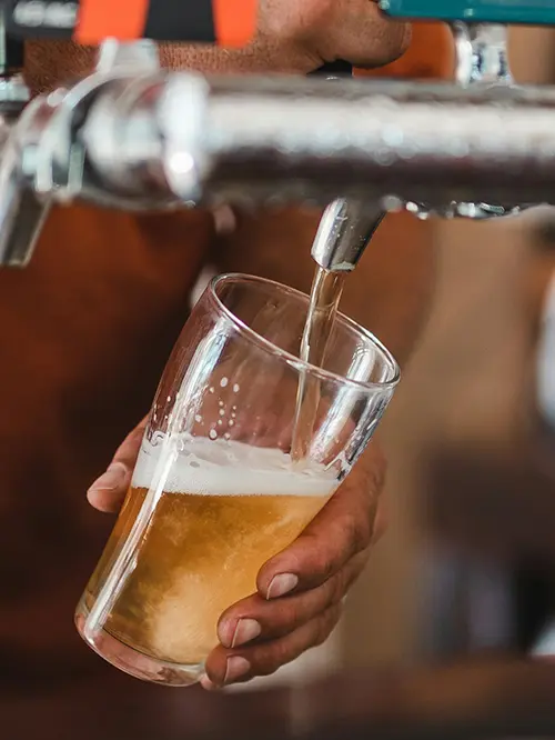 pouring beer